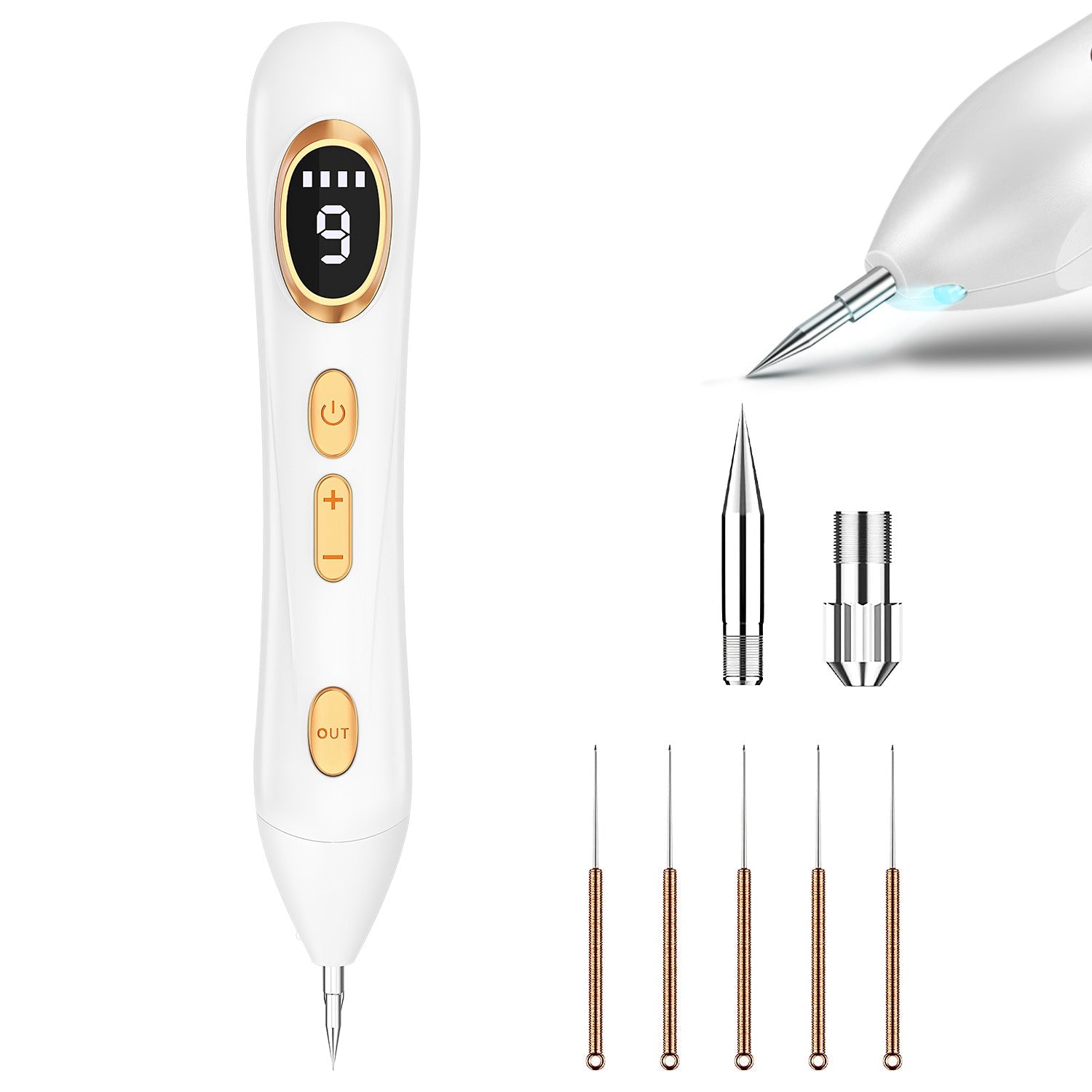 Portable Skin Tag Remover Pen With LED Light 9 Intensity Gears Cordless Rechargeable Skin Tag Removal Kit Intended For Common Warts Mole Skin Tags Gift For Girl Women