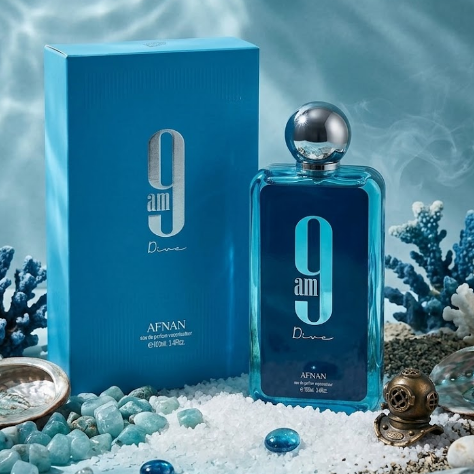 Afnan 9AM Dive Eau de Parfum Spray Unisex 3.4oz / 100ml Brand New Sealed